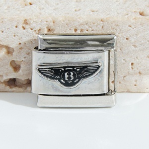 Nouveau bracelet italien à modules extensibles, en acier inoxydable électroplaqué, couleur argentée résistante, avec logo de voiture, polyvalent, unisexe, cadeau - Product Image 2