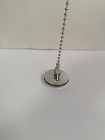 Tapón de fregadero cromado de Metal de baño de China con tapón de lavabo de cadena tapón de fregadero de bañera