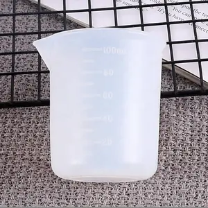 DLR37 Wholesale Silicone Resin Measuring Cups 100ml 250ml Non Stick Mixing Cups Resin Molds for Epoxy Resin Kit Art Craft Making