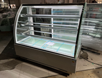 Vitrine réfrigérée commerciale en verre incurvé de 2000 mm pour gâteaux, vitrine de boulangerie, armoire réfrigérée pour café/hôtel/restaurant