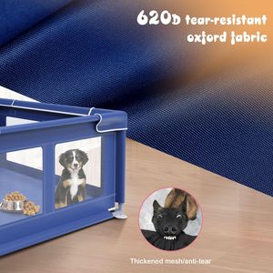 Grande clôture <span class=keywords><strong>pour</strong></span> animaux <span class=keywords><strong>de</strong></span> compagnie détachable en tissu Oxford dense, avec bouton <span class=keywords><strong>de</strong></span> fixation, maison carrée solide <span class=keywords><strong>pour</strong></span> chat et <span class=keywords><strong>chien</strong></span>, lavable, aire <span class=keywords><strong>de</strong></span> <span class=keywords><strong>jeux</strong></span> <span class=keywords><strong>pour</strong></span> chat à domicile - Product Image 2