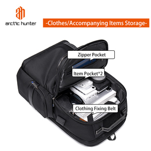<span class=keywords><strong>Arctic</strong></span> <span class=keywords><strong>Hunter</strong></span> - <span class=keywords><strong>Mochila</strong></span> para Portátil con Marco Externo Impermeable y Anti-Robo, con Logotipo Personalizado al por Mayor, Bolsa de Viaje para Hombre con USB - Product Image 2