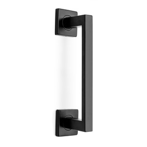 Poignée en acier inoxydable, modèle corde à linge, finitions nickel satiné et noir mat, finition noir mat, poignée 50x50 - Product Image 1