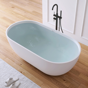 อ่างอาบน้ำเรซิ่นพรีเมียม Maydon แบบแช่ตัวลึก พร้อมอ่างอาบน้ำแบบ Solid Surface สำหรับห้องน้ำ ขนาด 1500 มม. อ่างอาบน้ำหรูหราแบบตั้งพื้น - Product Image 5