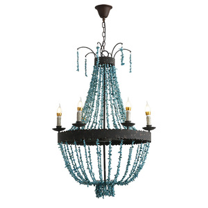 American Country Retro Designer Chandelier Vieux <span class=keywords><strong>Turquoise</strong></span> Lampes décoratives Salon Salle à manger <span class=keywords><strong>Chambre</strong></span> à coucher Usage domestique-Taille moyenne - Product Image 5