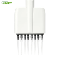 Pipette manuelle semi-stérilisée multi-canaux Sunhot TopPette en plastique, 8/12 canaux, en promotion
