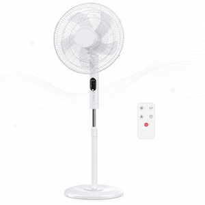 <b>Quiet</b> Oscillating Pedestal <b>Fan</b> with Remote Control Adjustable Height Timer Multiple Speed Modes for Bedroom Office Home - Product Image 1