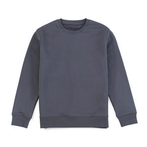 Sudadera de cuello redondo pesado 100% algodón jersey de gran tamaño relajado largo suelto Casual - Product Image 3