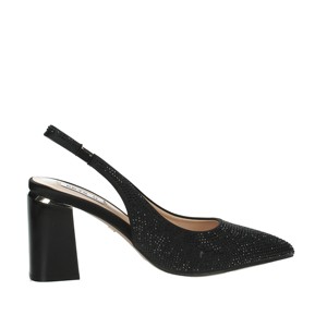 Décolleté da donna nere K-9292 tacco alto pump sandali Slingback con tacchi sottili e punta alta qualità 8cm altezza tacco - Product Image 4