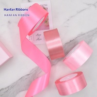 Ruban en satin polyester de 4 cm, fait main, pour la création de bouquets de fleurs, emballage de boîtes cadeaux, nœuds