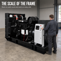 Groupe électrogène diesel à châssis ouvert pour alimentation de secours 400kW 500kVA 480V Moteur Weichai 490 Triphasé 50/60Hz Alternateur tout cuivre ATS