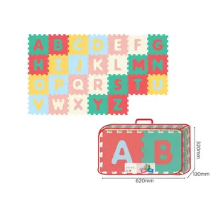 Pastel <b>Letter</b> Puzzle Mat 26 Pieces Alphabet Learning Toy for Kids Playmat - Product Image 1