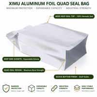 Sachets en plastique à soufflets latéraux 30g 50g, résistants à l'humidité, thermoscellables, de qualité alimentaire, durables pour l'emballage du thé, du matcha et des aliments