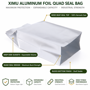 Bolsas <span class=keywords><strong>de</strong></span> Plástico con Refuerzo Lateral <span class=keywords><strong>de</strong></span> 30g 50g, Resistentes a la Humedad, Termosellables, <span class=keywords><strong>de</strong></span> Grado Alimenticio, Duraderas, para Envasado <span class=keywords><strong>de</strong></span> Té, Matcha y Alimentos - Product Image 4