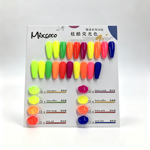 Vernis à ongles en gel fluorescent sans TPO Mixcoco, couleur néon vif pour l'été, vernis à ongles en gel qui s'enlève par trempage, gel UV LED pour <span class=keywords><strong>manucure</strong></span> en salon - Product Image 1