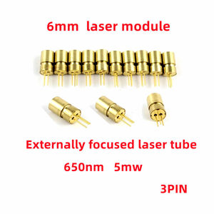 Módulo Láser Industrial de 6 mm, Punto Rojo, Enfoque Externo, Tubo Láser, Cabezal Láser, 650 nm, 5 mW - Product Image 2