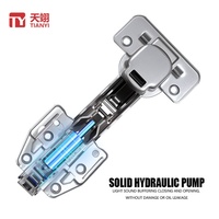 Charnière hydraulique dissimulée durable à 165 degrés, fermeture douce 3D, design réglable pour meubles de cuisine, d'école, de placard et de garde-robe