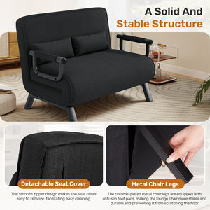 Sillón Reclinable Multifuncional 4 en 1 Convertible, Plegable, con Respaldo Ajustable, Sofá Cama para Dormitorio, Apartamento y Uso en Exteriores - Product Image 3