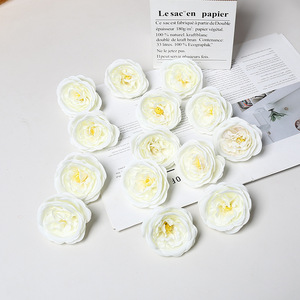 Fleur de pivoine en soie Lichao 7 cm, fleur artificielle réaliste pour la décoration de mariage, la décoration de la maison, l'arrangement de gâteaux - Product Image 3