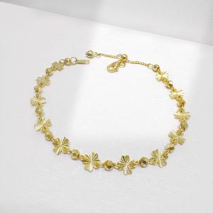 Pulsera de plata de ley 925 personalizada con dije chapado en oro de 18k, joyería de moda al por mayor, regalo de lujo, pulseras de trébol hechas a mano para mujer - Product Image 3
