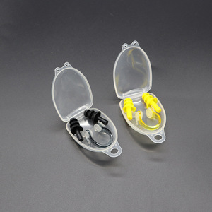 Bouchons d'<span class=keywords><strong>oreille</strong></span> de Protection du son imperméables et sûrs, pince-nez de natation, bouchons d'<span class=keywords><strong>oreille</strong></span> en <span class=keywords><strong>Silicone</strong></span> réutilisables - Product Image 1
