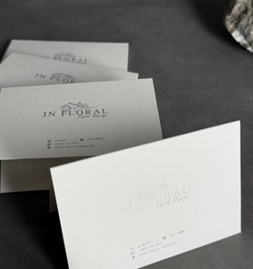 Custom Luxury <strong>Silver</strong> Foil Folding Business Card <strong>Printing</strong> Folded Gift Card with Own logo - Product Image 2