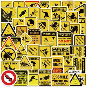 50 autocollants vintage avec des phrases amusantes, des citations humoristiques et des signes d'avertissement - Product Image 1