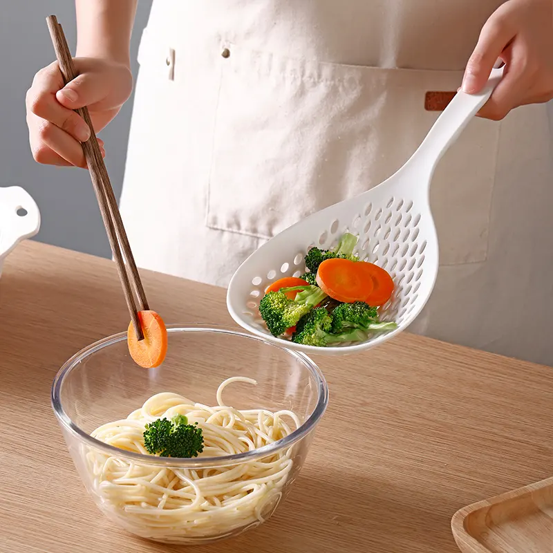 multi-function long handle super large leaky spoon Household kitchen high temperature resistant dumpling pasta Leaky spoon