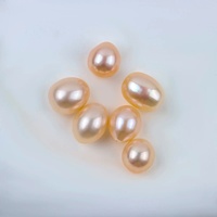 Perles de culture d'eau douce multicolores en forme de goutte 7-8mm AAA, lustre brillant, perles lâches à demi-trou de 0,9mm, rose/violet pour bracelet et boucles d'oreilles