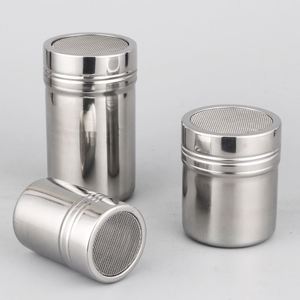 Professional Stainless Steel Fine Mesh Powder Shaker Cocoa Cinnamon Sugar Sifter with Lid for Coffee Art Baking <b>Tool</b> Custom Logo - Product Image 6