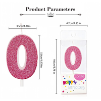 Bougies numériques de luxe 0-9 faites à la main, décoratives, scintillantes, pour anniversaire et Noël, en cire de paraffine – Meilleures ventes