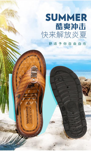 <span class=keywords><strong>Ciabatte</strong></span> Infradito da <span class=keywords><strong>Uomo</strong></span> in Pelle per Esterni, Prezzo Scontato, Offerta Calda per l'Estate - Product Image 6