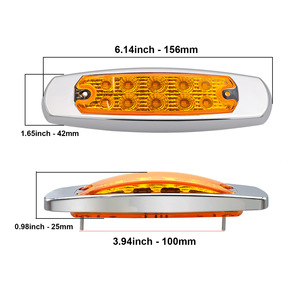 Feux de gabarit latéraux pour véhicules de chantier, feux de gabarit latéraux à LED pour remorques, feux de gabarit étanches pour camions - Product Image 2