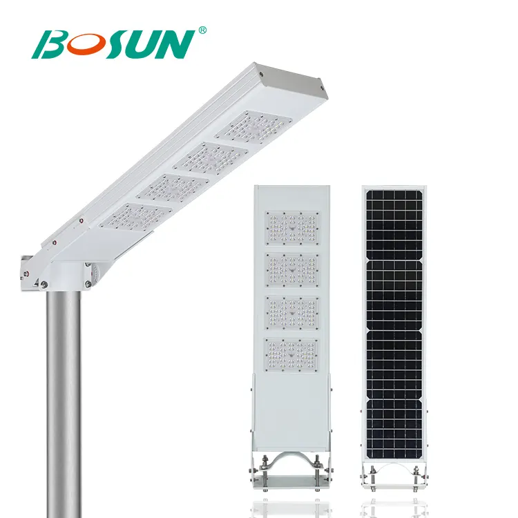 BOSUN Hot Sale Aluminum Outdoor Ip65 Waterproof 30w All In 1 Solar Led Street Light