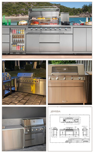 Cuisine extérieure modulaire en acier inoxydable avec <span class=keywords><strong>four</strong></span> à <span class=keywords><strong>pizza</strong></span> et évier - Product Image 5