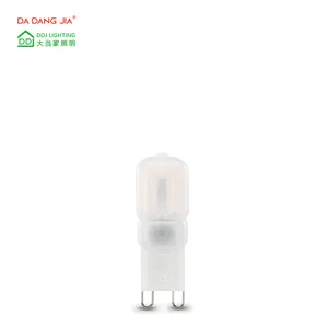 Bombilla LED G9 Frosted <span class=keywords><strong>T4</strong></span> G9 con base de doble pin, 2W, 200LM, blanco cálido, 25W, AC120V 220V, para candelabro de cristal - Product Image 1