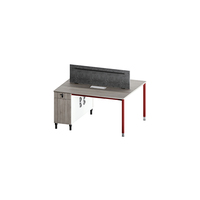 Bureau modulaire moderne en bois pour 2 8 places, meuble de poste de travail en coworking extensible pour espace de travail ouvert pour le bureau