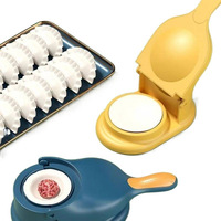 Moule à presser manuel 2-en-1 essentiel pour la cuisine, en silicone et PC, pour la fabrication de peaux de raviolis, facile à utiliser, pour la pâte à pâtisserie, pour la maison, emballé en boîte jetable