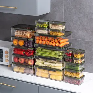卸売 食品ロックボックス冷蔵庫-卸売大容量マルチサイズ気密冷蔵庫透明食品貯蔵容器ロック付き