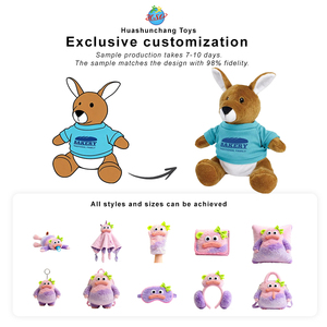 <span class=keywords><strong>Peluche</strong></span> Unisex a Forma di <span class=keywords><strong>Canguro</strong></span> con Maglietta Personalizzabile, Giocattoli Imbottiti in Poliestere con Logo Stampato, Produzione all'Ingrosso di Animali di <span class=keywords><strong>Peluche</strong></span> Personalizzati - Product Image 1