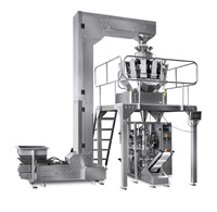 Peseuse multi-têtes automatique multifonctionnelle pour granulés alimentaires, sachets plastiques, étiquetage, remplissage, scellage, collage, haute productivité