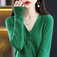 Cardigan léger en laine mérinos fine à sequins pour femme, coupe ajustée, effet galbant, printemps/été