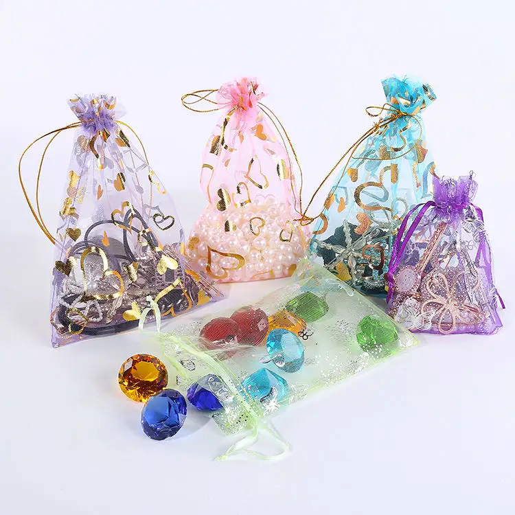 Manufacturer Custom Gift Pouches Birthday Party Wedding Dress Organza Pouch