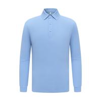 T-shirts pour hommes, polo ample, polo en coton perlé, décontracté, respirant, manches longues, t-shirt à manches longues pour hommes