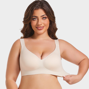 Áo ngực bán buôn từ Trung Quốc, chất lượng cao, kiểu dáng chữ V sâu, liền mạch, thoải mái, co giãn, mềm mại, mỏng dành cho nữ, <span class=keywords><strong>size</strong></span> lớn - Product Image 2