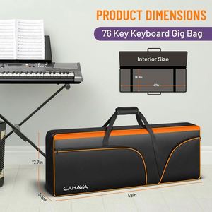 Sac de transport pour clavier électronique, en tissu Oxford rembourré, personnalisé avec fermeture éclair, certifié BSCI, pour ordinateur portable, piano et clavier musical. - Product Image 6