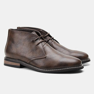 Bottines Rétro du Désert pour Homme en Grande Taille, Modèle International pour Station Indépendante Amazon, à Lacets Style Martin en Cuir pour l'Export - Product Image 5
