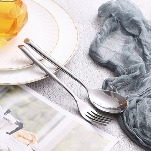 Juego de Cubiertos de Acero Inoxidable Plateado de Alta Gama DFU24, Juego de Cubiertos Plateados con Acabado Espejo - Product Image 4