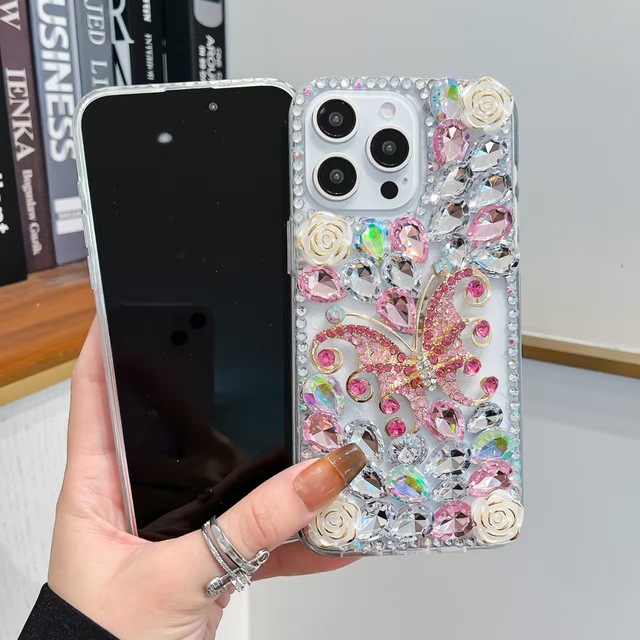 2025 Trending Product Colorful Diamond Phone Case Luxury Bling Back Cover for iPhone 11 12 13 14 15 16