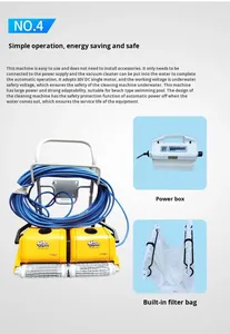 <span class=keywords><strong>Robot</strong></span> de nettoyage de <span class=keywords><strong>piscine</strong></span> entièrement automatique à aspiration sous-marine <span class=keywords><strong>Dolphin</strong></span> 2*2 importé de Chine, machine à double corps pour le fond de la <span class=keywords><strong>piscine</strong></span> - Product Image 6